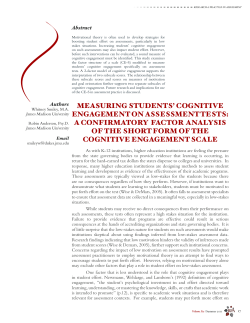 measuring students` cognitive engagement on