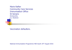 Marie Rafter Community Care Services Immunisation Office St