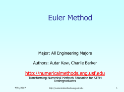 Euler Method for Solving Ordinary Differential