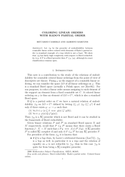 COLORING LINEAR ORDERS WITH RADO`S PARTIAL ORDER 1