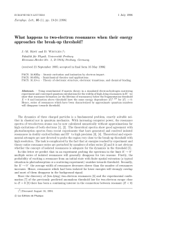 What happens to two-electron resonances when their energy