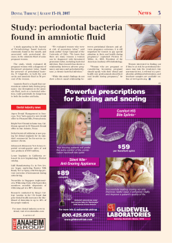 Study: periodontal bacteria found in amniotic fluid