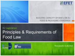 Fundamentals of EU Food Law