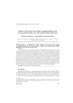 Influence of &beta;-carotene and vitamin A supplementation on the