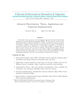 Theory, Applications and Numerical Implementation