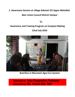 1. Awareness Session at village Kakotari (F) Upper Mohallah