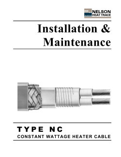 NC Series Heating Cable Installation Instruction