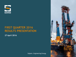 first quarter 2016 results presentation