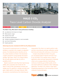 HALO 3 CO Trace Level Carbon Dioxide Analyzer