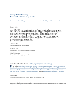 An fMRI investigation of analogical mapping in metaphor