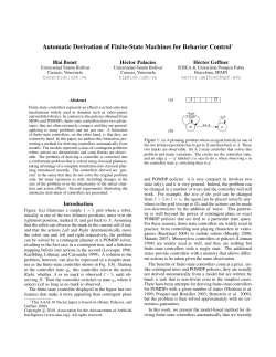 Automatic Derivation of Finite-State Machines for Behavior