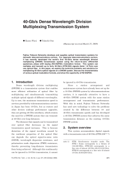 40-Gb/s Dense Wavelength Division Multiplexing
