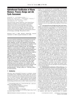 Hydrothermal Gasification of Waste Biomass: Process