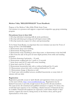 Methow Valley &ldquo;KILLER WHALES&rdquo; Team Handbook Purpose of the