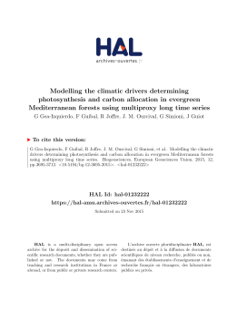 Modelling the climatic drivers determining photosynthesis and