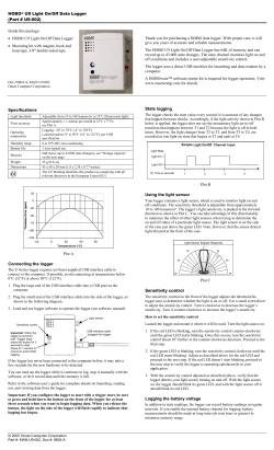 HOBO U9 Light On/Off Data Logger Manual