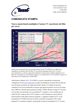 Tosaf to Increase Production Capacity to 90kT/y by end 2004