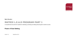 Step 1: Use the table below to establish your goals