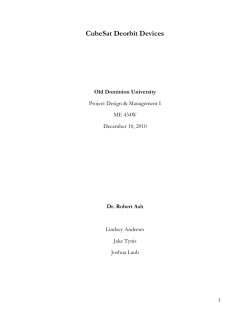Predicted lifetime of a 1U CubeSat without