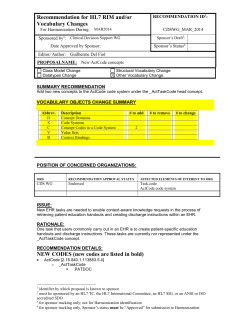 EHR task harmonization proposal