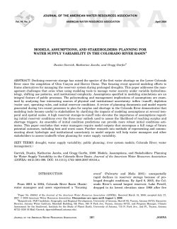 models, assumptions, and stakeholders