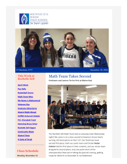 Math Team Takes Second - Rochelle Zell Jewish High School