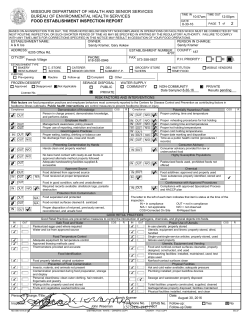 2016 Inspection - St. Francois County Health Center