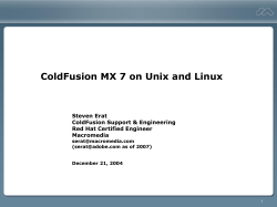 ColdFusion for Unix and Linux