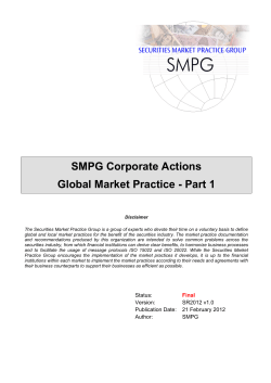 Securities Market Practice - Corporate Actions