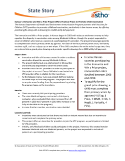 Kansas`s Immunize and Win a Prize Project Offers Practical