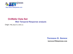 OnWafer PEB Sample Analysis