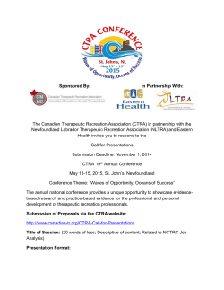 Sponsored By: In Partnership With: The Canadian Therapeutic