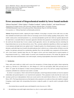 Error assessment of biogeochemical models by lower bound methods