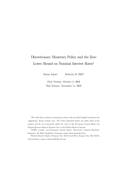 Discretionary Monetary Policy and the Zero Lower Bound on