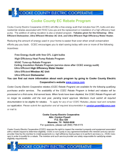 Application for High Efficiency Heat Pump Rebate