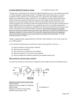 a Shortform Method of Designing Power Transformers