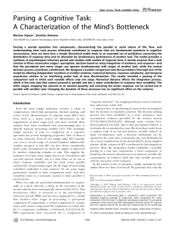 Parsing a Cognitive Task: A Characterization of the