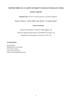 Individual differences in explicit and implicit visuomotor learning and