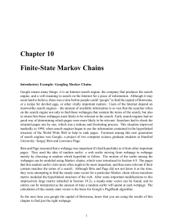 Chapter 10 Finite-State Markov Chains