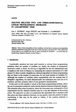 Solving related two- and three-dimensional linear programming