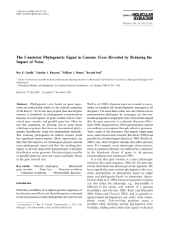 The Consistent Phylogenetic Signal in Genome Trees Revealed by