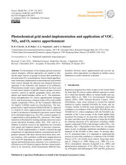 Photochemical grid model implementation and application of VOC