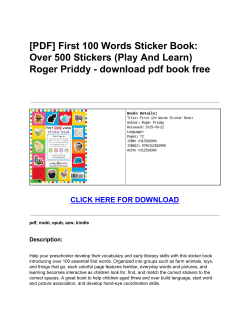 First 100 Words Sticker Book: Over 500 Stickers (Play