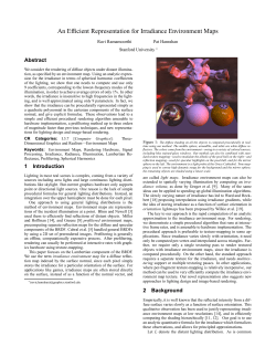 An Efficient Representation for Irradiance Environment Maps