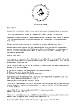 GSD Bulletin 2 - East Africa Kennel Club