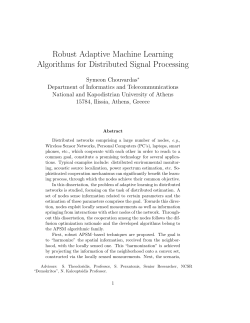 Robust Adaptive Machine Learning Algorithms for Distributed Signal