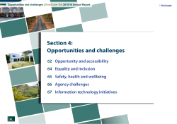 Section 4: Opportunities and challenges
