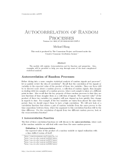 Autocorrelation of Random Processes