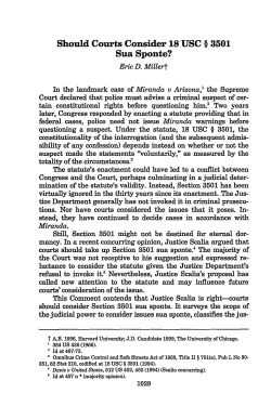 Should Courts Consider 18 USC Section 3501 Sua Sponte?