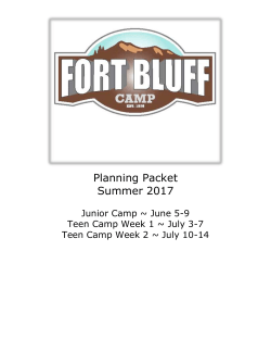 Camper Deposit - Fort Bluff Camp